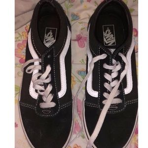 Black and white vans